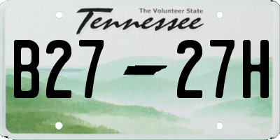 TN license plate B2727H
