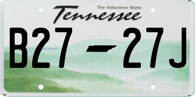 TN license plate B2727J