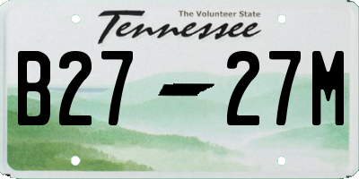 TN license plate B2727M