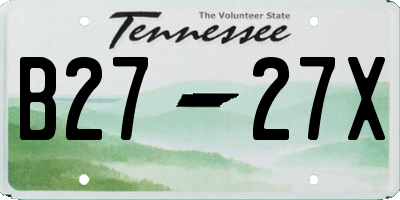 TN license plate B2727X