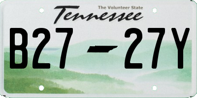 TN license plate B2727Y