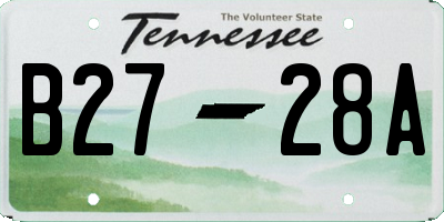 TN license plate B2728A