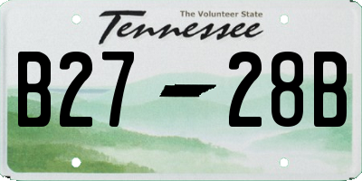 TN license plate B2728B