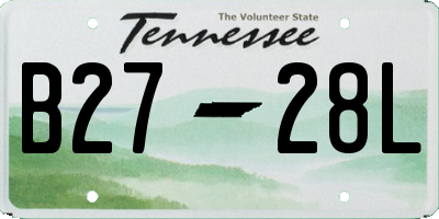 TN license plate B2728L