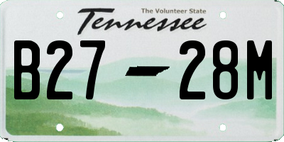 TN license plate B2728M