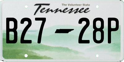 TN license plate B2728P