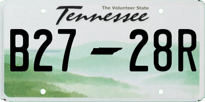 TN license plate B2728R