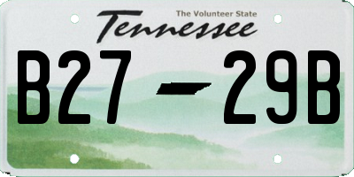 TN license plate B2729B