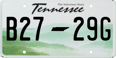 TN license plate B2729G