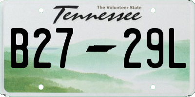 TN license plate B2729L