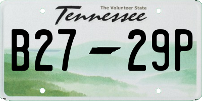 TN license plate B2729P