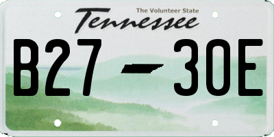 TN license plate B2730E