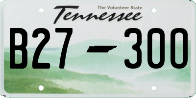 TN license plate B2730O