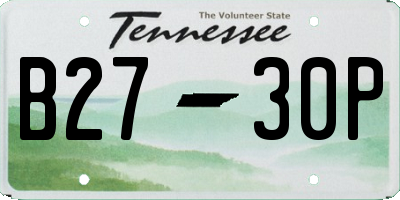 TN license plate B2730P
