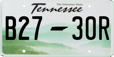 TN license plate B2730R