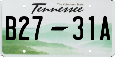 TN license plate B2731A