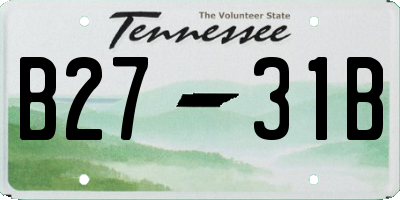 TN license plate B2731B