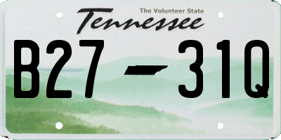 TN license plate B2731Q