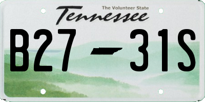 TN license plate B2731S