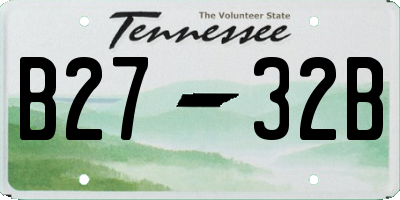 TN license plate B2732B