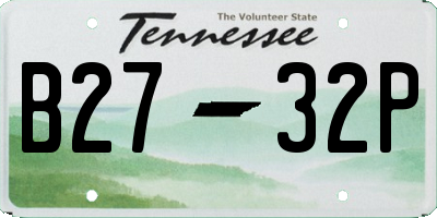 TN license plate B2732P
