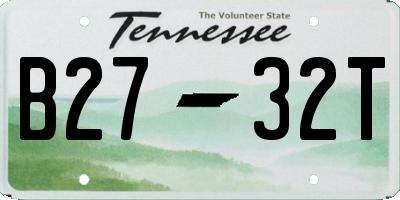 TN license plate B2732T