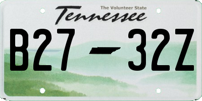 TN license plate B2732Z