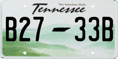 TN license plate B2733B