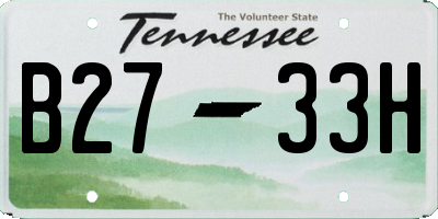 TN license plate B2733H
