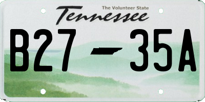 TN license plate B2735A