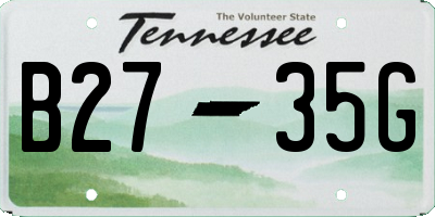 TN license plate B2735G
