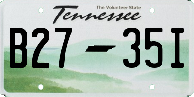 TN license plate B2735I