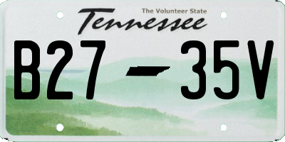 TN license plate B2735V