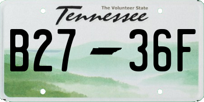 TN license plate B2736F