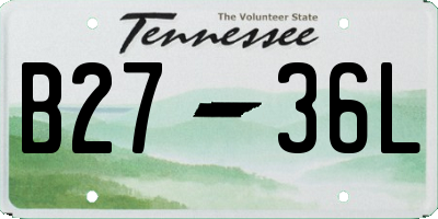 TN license plate B2736L