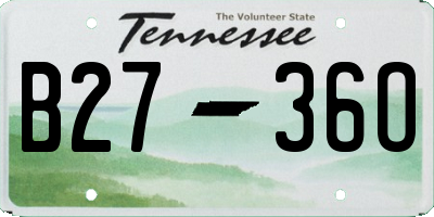 TN license plate B2736O