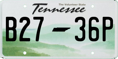 TN license plate B2736P