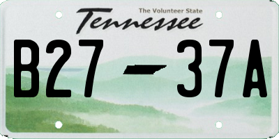 TN license plate B2737A