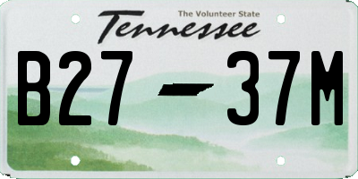 TN license plate B2737M