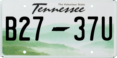 TN license plate B2737U