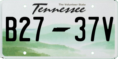 TN license plate B2737V