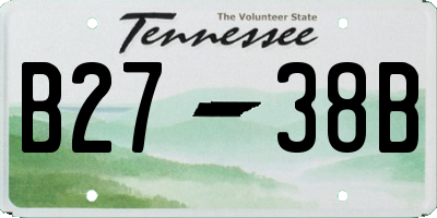 TN license plate B2738B
