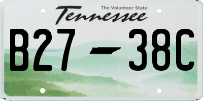 TN license plate B2738C