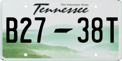 TN license plate B2738T