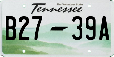 TN license plate B2739A