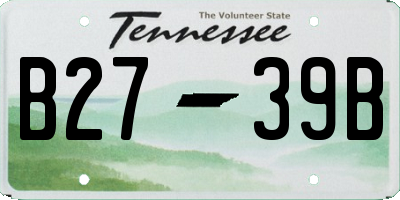 TN license plate B2739B