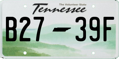 TN license plate B2739F