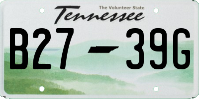 TN license plate B2739G