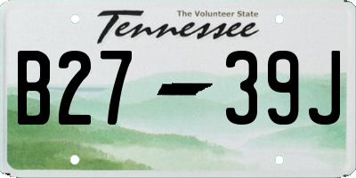 TN license plate B2739J