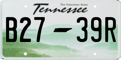 TN license plate B2739R